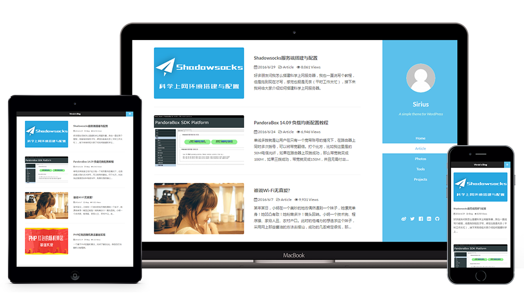 WordPress主题:Sirius 第1张-SoftGoing