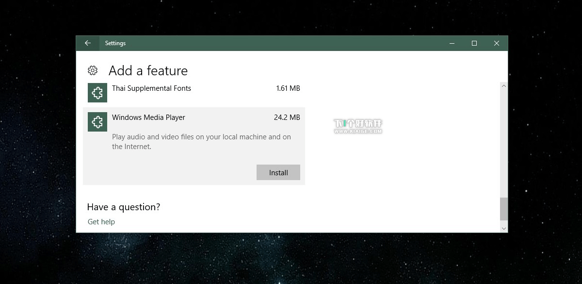 Windows 10 添加「Windows Media Player」方法 第2张-SoftGoing