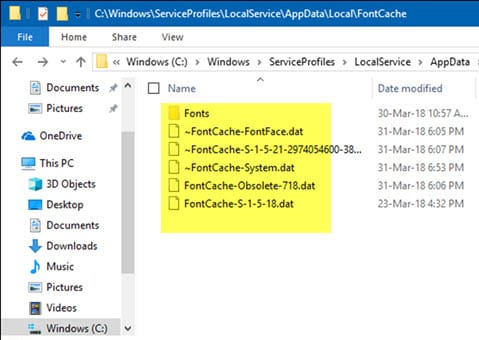 字体显示无效字符，损坏？重建 Windows 10 字体缓存试试 第2张